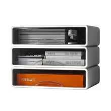 Space-Saving A5 File Box, Set Of 3, Pull-Out Style, Dustproof And Waterproof, 34x25x9cm, Desk Storage, Simple Design