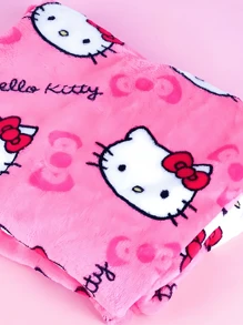 Sanrio Women's Plus Size Thermal-Lined Hello Kitty Print Fluffy Pants, Soft, Warm, Cozy, Kawaii, Suitable For All Ages, Autumn/Winter