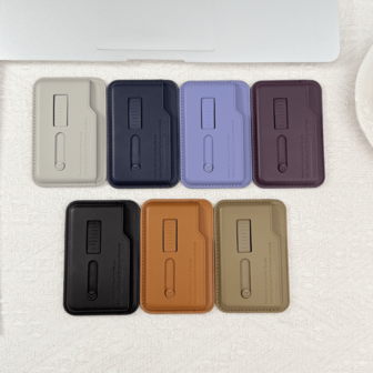 1 个带磁环的硅胶卡夹附件，适用于 Magsafe 磁性手机壳，可携带卡片，带指带，防滑，防摔