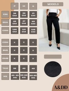 FASHION MO FEMININE - 3283 Tailored Pants, High Waist, With Side Pockets, Straight Leg, Elegant, Formal, Modern, Blogger, Vibrant Colors National Shipping New Collection - màu đen - Xem 6