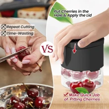 1pc Cherry & Date Pitter With 7 Holes, Clear Plastic Kitchen Tool For Efficiently Removing Pits, Suitable For Cherries, Dates And More, Compact Design & Durable Kitchen Gadget