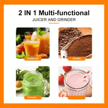 SOKANY SOKANY 03041 Juicer 1.6-Liter Household 2in1 Electric Juicer, Bean Grinder, Cooking Machine, Juicer, With Hardened Stainless Steel Blade, Durable ABS Body Material, Integrated Detachable Double Cup Design, Equipped With High-Power 500 Watts, High-Speed And Easy To Clean, Multi-Function Blender, Food Processor, Suitable For Smoothies, Nut Sauces,