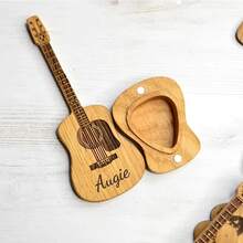 1 Guitar Lover Gift Set - Personalized Engraved Guitar Picks, Perfect For Anniversaries Or Gifts For Fathers, Brothers, Boyfriends, Or Friends (Includes 3 Wooden Guitar Picks And A Stand) - Multicolor - View 7