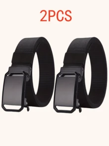 2 件装新款男女弹力腰带，快速扣紧，强力尼龙男女通用弹力腰带，工作腰带，休闲、商务、男朋友、丈夫、父亲、爸爸男士礼物，日常穿着、时尚、青少年、户外、度假、运动、旅行、街头、波西米亚风、复古