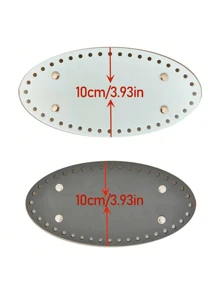 Pu Material Bag Base For Diy Hardware Leather Accessories, Oval Shaped Crossbody Bag Woven Bottom With Perforated Design, Multi-Purpose Stylish And Durable Padding For Comfort, Suitable, Daily Use, And Commuting, Compact And Portable For Travel, Perfect Gift For Fashion Lovers.