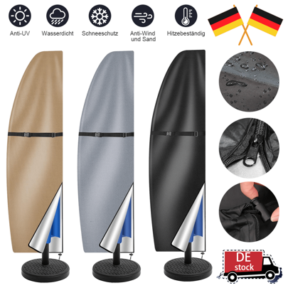 Drei Farben optionale Terrassenschirmabdeckung, Staubschutzhülle für Gartensonnenschirme im Freien, Oxford-Stoffmaterial, wasserdicht