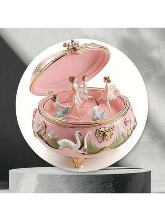 1件铁艺音乐盒装饰墙饰，2D印刷，防水金属牌匾，无需电源，无羽毛，适用于咖啡馆、餐厅、房间装饰，适合新年、复活节、情人节、春季、冬季等节日，孔位随机。