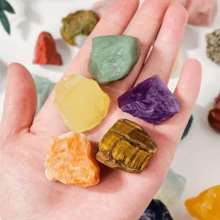 100g/Pack Natural Crystal Raw Stones, Amethyst, Rose Quartz, Citrine, Green Fluorite, Fragrance Diffuser Decor Stones, Aquarium Landscaping Stones - Multicolor - View 5