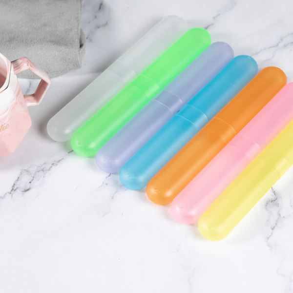 1/4 Piece Travel-Friendly Dust-Proof Toothbrush Case - Portable Plastic Container For Storing Toothbrush Heads For Daily And Travel Use - Available In Various Colors