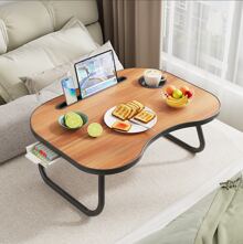 DESTINYGEARS Lap Desk For Laptop Bed Trays For Eating And Laptops Bed Table Tray Breakfast In Bed Tray With Legs Lap Trays For Adults Lap Table Laptop Stand TV Trays For Bed With Cup Holder/Drawer For Sofa/Couch On Low Sitting Floor Portable Foldable
