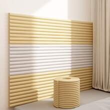 1 pieza Decoración del hogar, Panel de pared 3D, Paquete suave anti-colisión para empotrar en la pared, Cojín de pared para cabecero, Reposabrazos de ventana con aislamiento y sin olor, Autoadhesivo que se puede aplicar retirando el adhesivo del respaldo, Fuerte adhesión