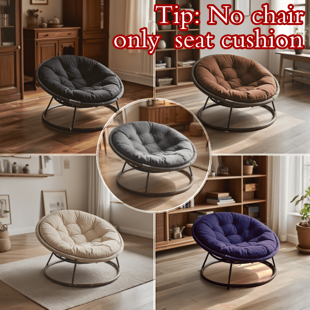 1pc Seat Comfort Cushion | Includes Seat Cushion And Hanging Chair Pad, With Slow Rebound And Non-Slip Design. Suitable For Moon Chairs, Hanging Chairs, Leisure Chairs, Outdoor Patio Chairs, And Beach Cushions. Features: Round Shape, Multi-Purpose And Multi-Scenario Use, Thick Butt Pad, And Odorless All Year Round.