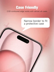 2 Packs 9H Tempered Glass Compatible With 16/16 Plus/16 Pro/16 Pro Max/15/14/13/12/11 Pro Max/X/XS/XR/7/8/SE2/- Edge-To-Edge Protection, Crystal Clear Vision, Effortless Bubble-Free Application