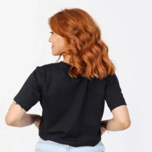 Women's Cropped Top With Heart Print