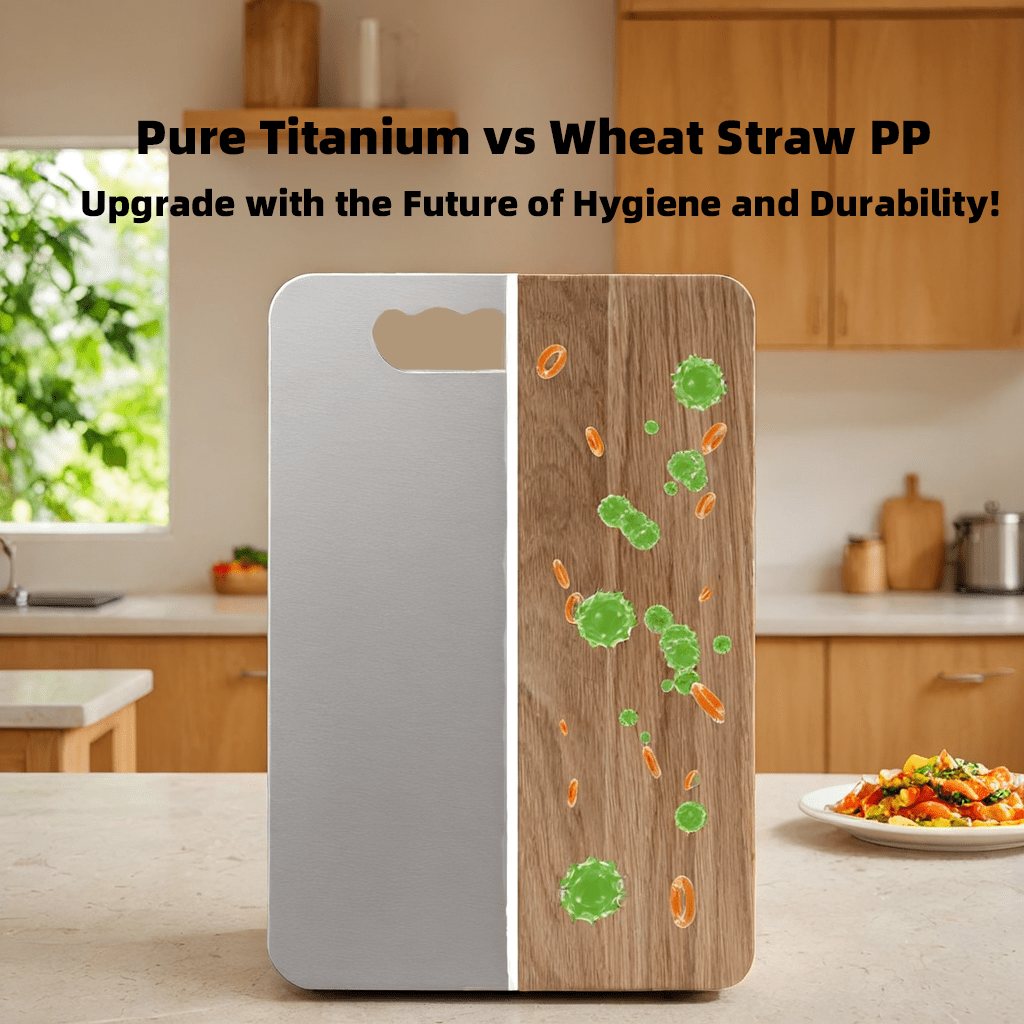 Two Different Specifications Of Pure Titanium Cutting Boards, Double-Sided And Easy To Clean, Suitable For Home Kitchens, Outdoor Picnics, Wives, And Mothers As Holiday Gifts