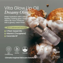 Vita Glow Lip Oil With Vitamin E & Ceramide - Nourishing & Revitalizing Dry, Chapped Lips With Long Lasting Moisturization - Vegan Korean Skin Care Lip Treatment - 4 Ml / 0.13 Fl. Oz. (Dreamy Olive) - Clear - View 2