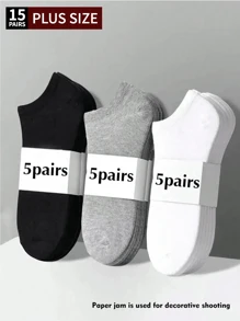 1/10/12/20/30 Pares Meias Sólidas Pretas, Brancas, Cinzas Unissex Plus Size, Combinam com Tudo, Design Minimalista para Uso Diário