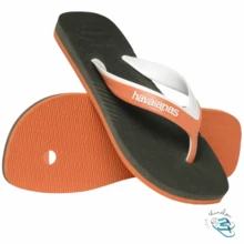 Havaianas Dual Men's Flip Flops Casual Stylish Comfortable Adult Original - Olivgrön - Visa 2