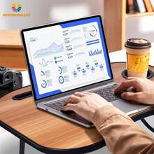 DESTINYGEARS Lap Desk For Laptop Bed Trays For Eating And Laptops Bed Table Tray Breakfast In Bed Tray With Legs Lap Trays For Adults Lap Table Laptop Stand TV Trays For Bed With Cup Holder/Drawer For Sofa/Couch On Low Sitting Floor Portable Foldable