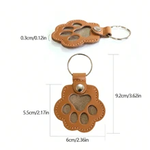 1pc Pet Hair Storage Keychain, Cute Dog Paw Shape, Collect & Store Cat/Dog Hair Keepsake, Suitable For Hanging On Baby, Keys, Mobile Phone Cases