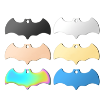 Customized Pet ID Tag, Halloween Bat Shaped Dog/Cat Tag, Stainless Steel, Can Engrave Name, Birthday, Phone, Address, Anti-Lost Pet Memorial Pendant Accessory