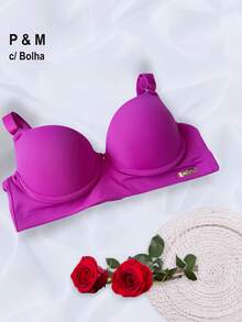Kit With 3 Basic Bras Reinforced Bra Wide Strap Bra Two Clasp Silicone Effect Breast Lift Lingerie Cup Bra - 彩色 - 查看 7