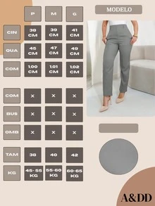 FASHION MO FEMININE - 3283 Tailored Pants, High Waist, With Side Pockets, Straight Leg, Elegant, Formal, Modern, Blogger, Vibrant Colors National Shipping New Collection - Flint Stone - View 6