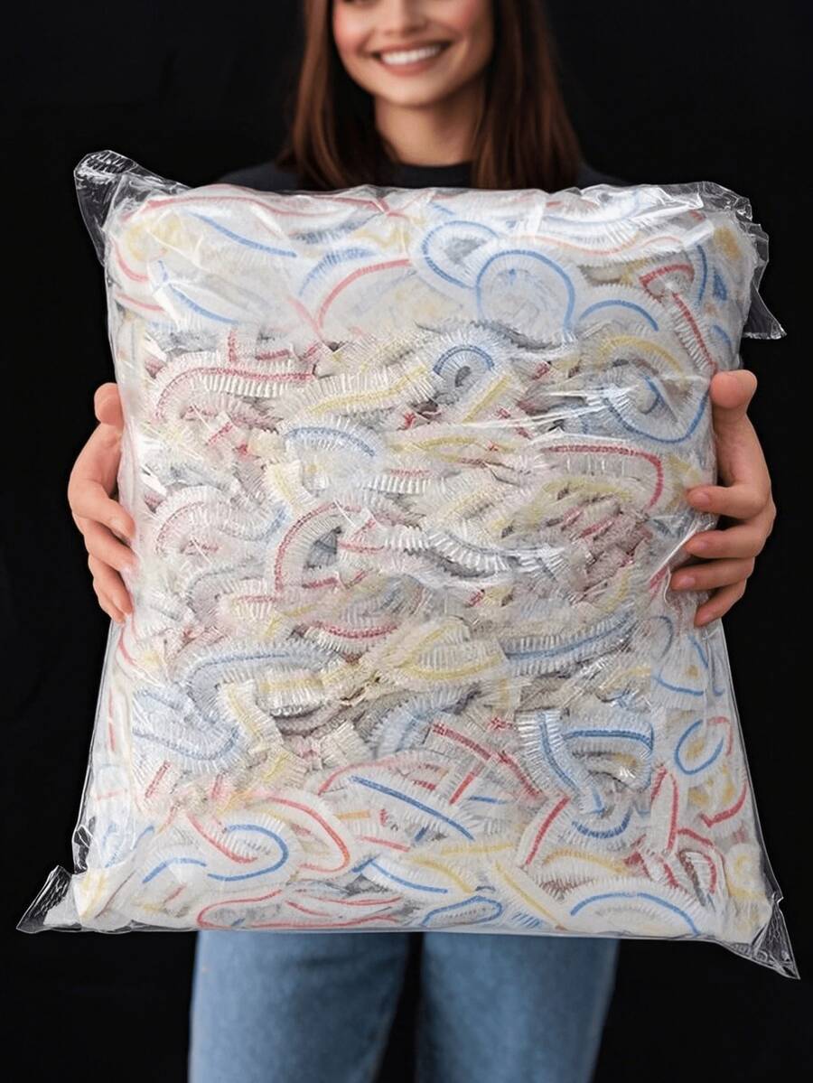 1包100个一次性保鲜膜套装和一次性浴帽套装家用保鲜碗盖PE保鲜膜