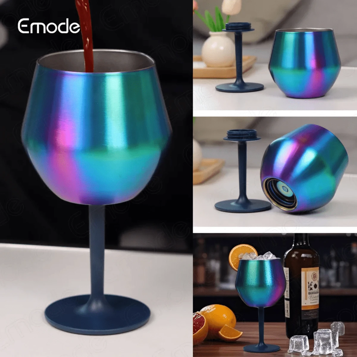 2 In 1 Stainless Steel Thermal Cup For Gin Wine Drink Beverages