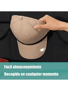 Bolsa De Almacenamiento De Gorra De Béisbol De 24 Rejillas - Negro - Ver 8