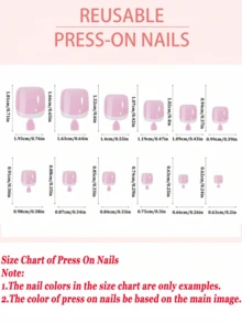 120Pcs Short French Tip Toenail Press On Glossy Square Multicoloured Fake Toe Nails Full Cover Soft Gel Press On Nails Toes, Soak Off Press On Toenails Luxury Press On Toenails For Women Girls Nail Extension Home Diy Nail Salon - Diy Pedicure Nail Supplies Nails
