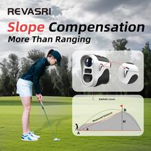 REVASRI 6x Magnification Golf Rangefinder, 1050 Yards, Y/M/F Three Unit Conversion With Angle Switch, Flag Lock Vibration, Accurate Golf Slope Compensated Distances, Battery Operated For Tournament And Training Golfers - White - View 4