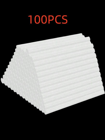 100 قطعة من أعواد الغراء الساخن الشفاف الصغيرة - لاصق سريع الذوبان وخالي من الرائحة للأعمال اليدوية، متوافق مع معظم مسدسات الغراء، رابط قوي لمشاريع DIY والإصلاحات المنزلية في عيد الميلاد