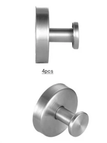 1/2pcs Suction Cup Hooks, No-Drill Shower Suction Cup Hooks, Bathroom Stainless Steel Towel Hooks, Bathroom Window Glass Door Wall Mount Shower Suction Cup Hooks, Gold, Silver, Black - Stainless Steel Color - View 21