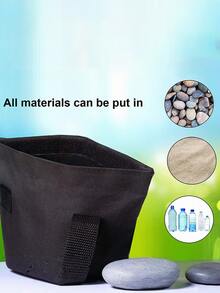 1PC /4Pcs Heavy-Duty Weight Bags With Secure Straps, Sand Bag Tent Kit For Garden Gazebo Marquee Party Tent Set - Leg Weights Foot Sand Bags Tent Weights Sand Bag Oxford Cloth Canopy Weight Reusable Empty Weighting With Handle Fixed Sandbag - Windproof Sandbags For Outdoor Sunshades, Pop-Up Tents & Gathering Canopies, Portable Weight Bags|Sleek Black Design|Sturdy Handle Design - Black - View 9