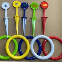 1set/10pcs Kids/Adult Outdoor Beach Sports Toy, Lawn Game Equipment, Numbered Ring Toss Set - PP Outdoor Fun, Suitable For Beach, Garden, Lawn & Backyard - Perfect Christmas, Halloween, Thanksgiving Gift