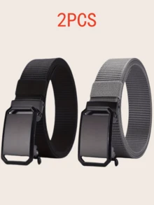 2 件装新款男女弹力腰带，快速扣紧，强力尼龙男女通用弹力腰带，工作腰带，休闲、商务、男朋友、丈夫、父亲、爸爸男士礼物，日常穿着、时尚、青少年、户外、度假、运动、旅行、街头、波西米亚风、复古