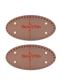 Pu Material Bag Base For Diy Hardware Leather Accessories, Oval Shaped Crossbody Bag Woven Bottom With Perforated Design, Multi-Purpose Stylish And Durable Padding For Comfort, Suitable, Daily Use, And Commuting, Compact And Portable For Travel, Perfect Gift For Fashion Lovers.