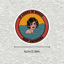 Inspirational Mental Health Decal "Keep Swimming" - Vinyl Sticker Suitable For Cars, Laptops, Water Bottles And Notebooks - Multicolor - View 3