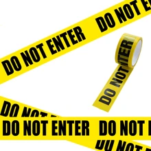 万圣节装饰警示胶带，禁止进入黄色恐怖警示胶带卷危险警示胶带室内路障户外恐怖 DIY 装饰配件适用于万圣节派对、门、危险区域