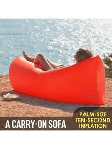 1 件超便携式充气露营沙发 | 5 秒即时设置，适用于 #VanLifeEssentials 和 #SpringBreak2025 | 轻质沙滩、徒步装备，带储物袋 | 防撕裂涤纶 | 5 种颜色，紫色、蓝色、红色、绿色、黑色（借助电风扇，您可以快速给沙发充气）