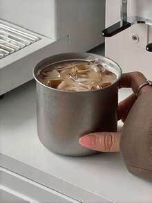 1 件复古不锈钢杯，工业风格水杯，果汁或冰饮料杯，哑光不锈钢咖啡杯 - 銀色 - 查看 4