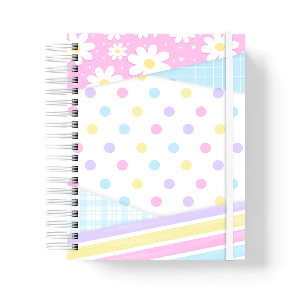 Moreih Paper Premium Notebook 200 Pages (100 Sheets) A5 - White Floral - View 1