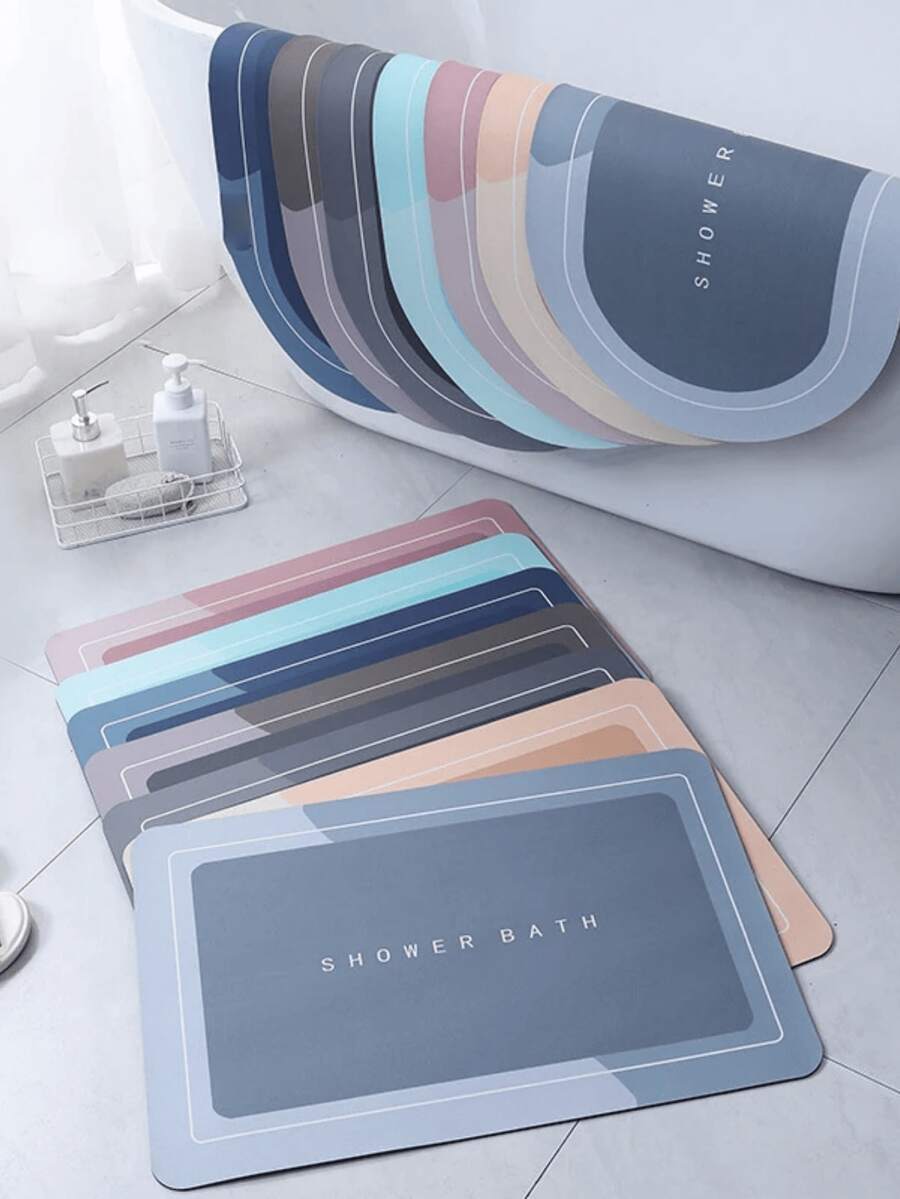 Quick-Drying, Super Absorbent Bathroom Mat Ideal For Showers, Kitchens And Balconies - Multicolor - View 1