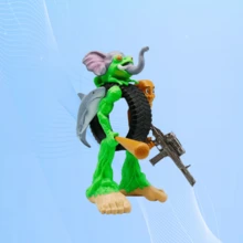 Enfeites de tubarão italianos Tralalero Tralala. Coleção de animais fantásticos com design exclusivo (banana, elefante, sapo verde, tubarão, hipopótamo) - Decoração de escritório de plástico durável com mesa de trabalho, presente de Natal para fãs TungTungTungSahur