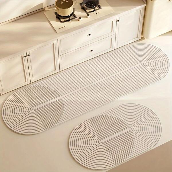 1pc Anti-Fatigue Kitchen Mat, Bathroom Anti-Slip Mat, Water Absorbent, Comfortable Standing Mat For Kitchen, Laundry Room, Hallway, Bathroom, Wipeable Doormat For Entry And Bathroom, Perfect Spring And Fall Decor Decoration |Rug,Room Decor,Carpet,Rug For Bedroom,Kitchen Floor Mat,Home Decor,Door Mat,Bathroom Mat