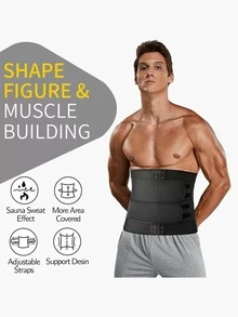 Đai nịt bụng điều chỉnh 4 hàng nút cho nam | Đai nịt bụng thon gọn công sở | Đai nịt bụng nén thoáng khí | Cải thiện tư thế, sức khỏe cột sống | Hỗ trợ tập luyện, phù hợp cho tập thể dục và mặc hàng ngày | Có các màu: Xám, Màu da, Đen, Đỏ đô - màu đen - Xem 6