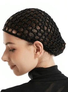 1 Pieza de Gorro de Malla Hueco y Transpirable de unicolor para Mujer, Gorro de Dormir de Ganchillo Engrosado para el Cuidado del Cabello, Adecuado para Accesorios de Cabello de Uso Diario, Vuelta al Colegio, Accesorios de Viaje y Vacaciones para Mujer