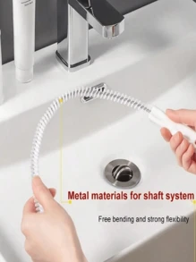 1 Brush For Removing Hair Obstructions In The Drain Of The Plumber's Sink, A Brush For Cleaning The Space Between The Shower Head And The Bathtub, A Bathroom Floor Drain Cleaner, A Flexible Brush For Cleaning The Drainage Pipes, Tools For Unclogging, Pet Hair Removal, Cleaning Accessories For Bathrooms, Kitchens, And Dressing Tables,