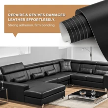 118 Inch Self-Adhesive Leather Repair Patch Tape - Black/Brown Faux Leather Sticker, Suitable For Sofa, Bench, Furniture, Car Seat, Chair, Jacket, Bag (PU Vinyl) - Multicolor - View 4
